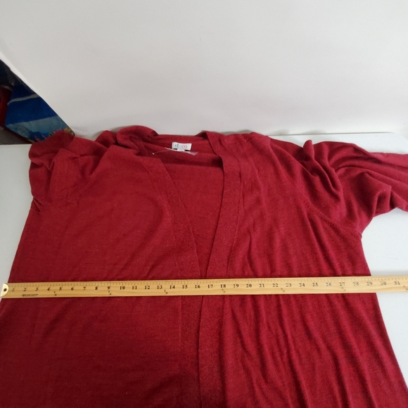 NEW Denim & Co. Marled Long-Line Open Front Cardigan Size 5X Long Sleeve Duster - Picture 8 of 13